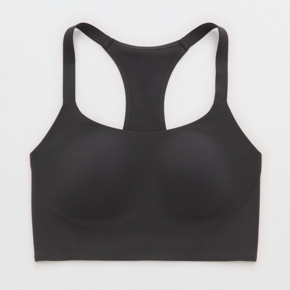OFFLINE By Aerie Real Me Hold Up! Black Racerback Sports Bra Size Medium NEW